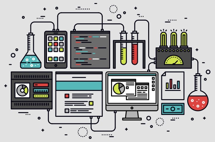 Five Things the Most Effective Websites Have in Common 17 Website Science Lab Illustration
