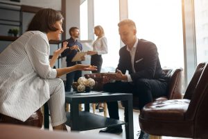 Lawyer offering free consultation