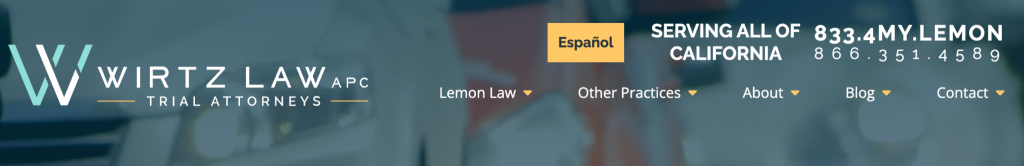 Is it time to remove the 'home' button from your website's header? 2 Wirtz Law Header Before