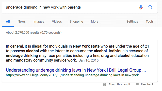 Criminal Defense Law Firm Marketing & SEO 3 criminal featured snippet