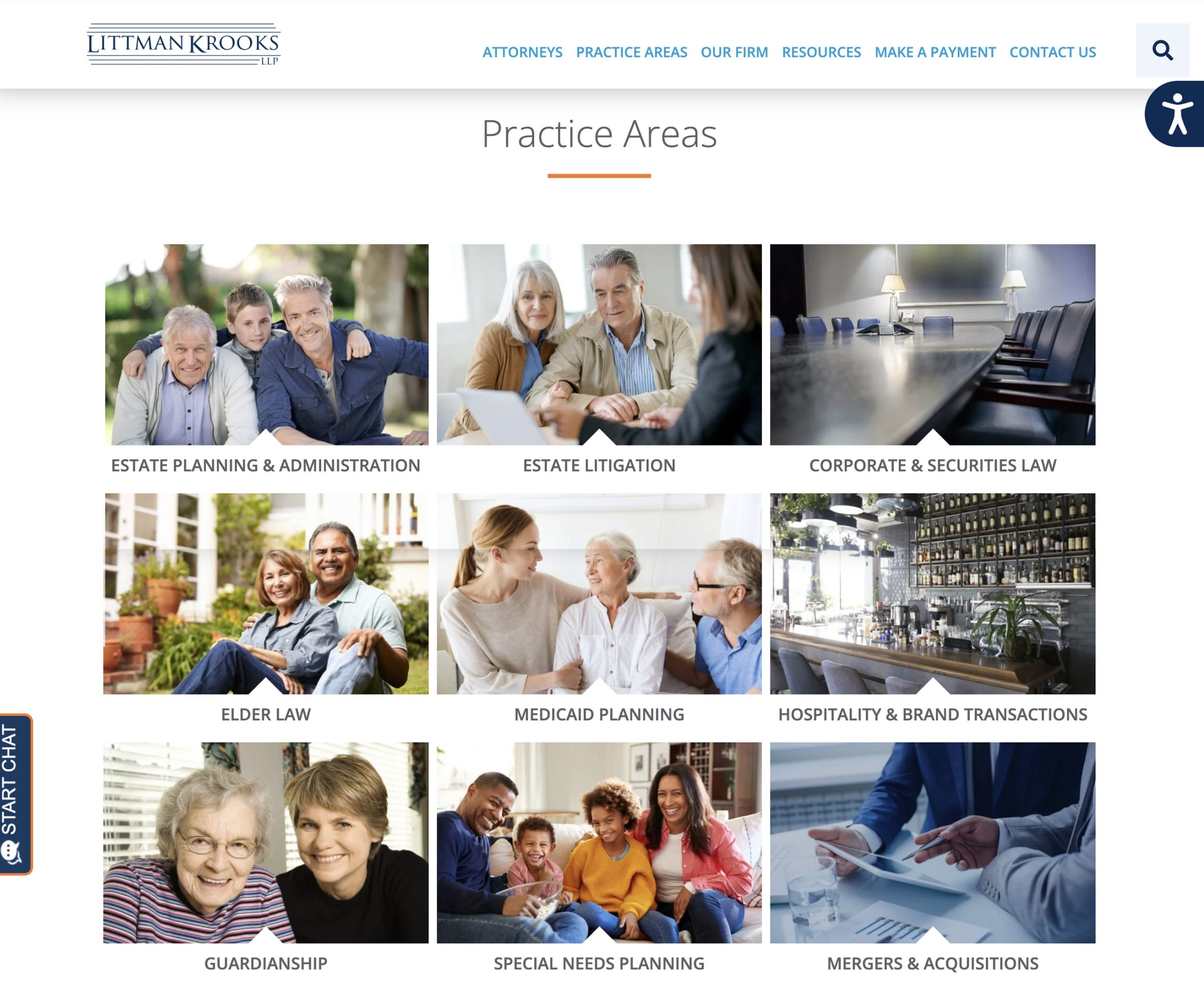 Littman Krooks website design