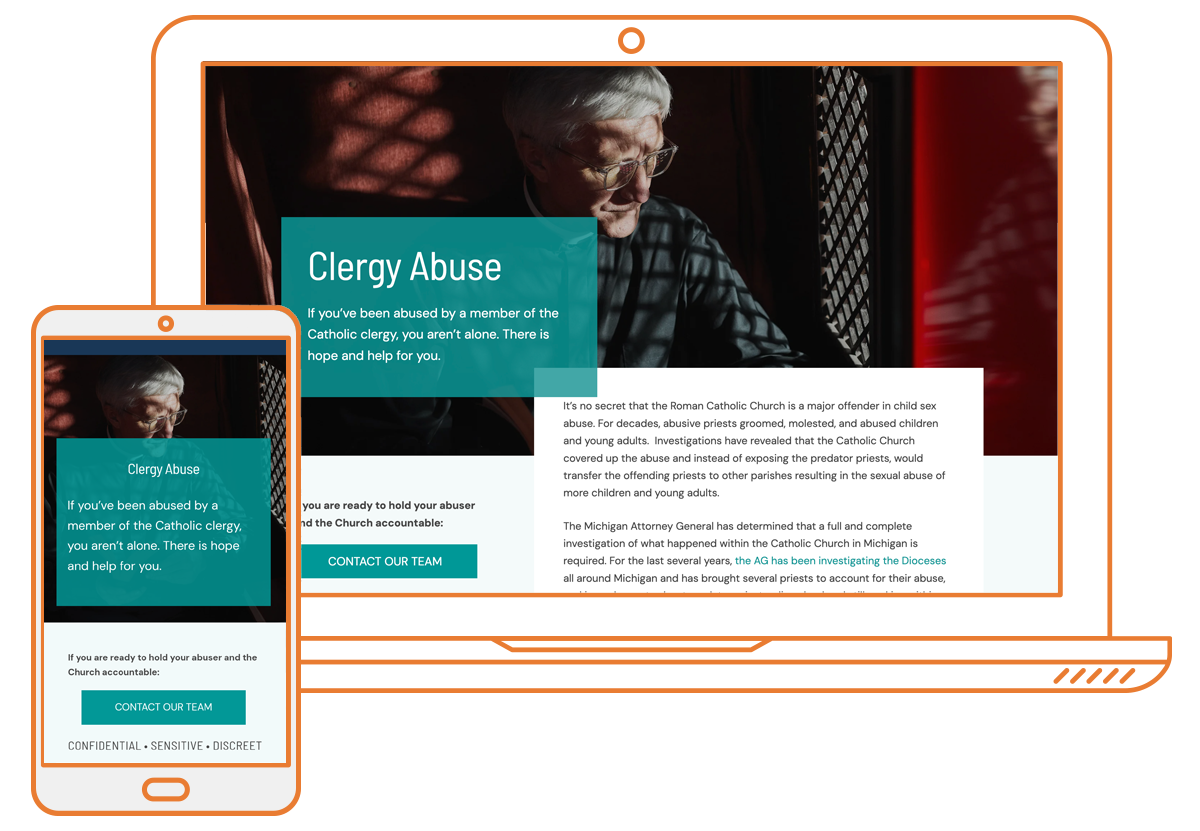 Michigan Clergy Abuse Coalition Website Design