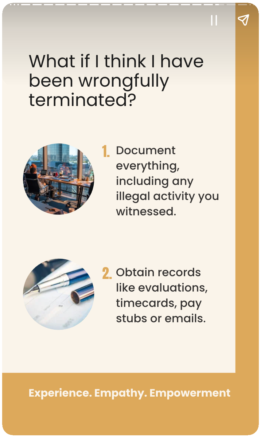 Wrongful Termination Web Story