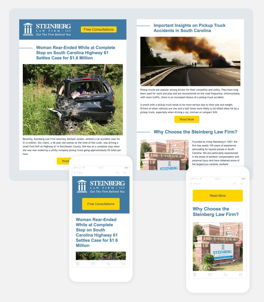 Steinberg Law Firm Verdict Announcement Newsletter 1 Steinberg 2 verdict announcement