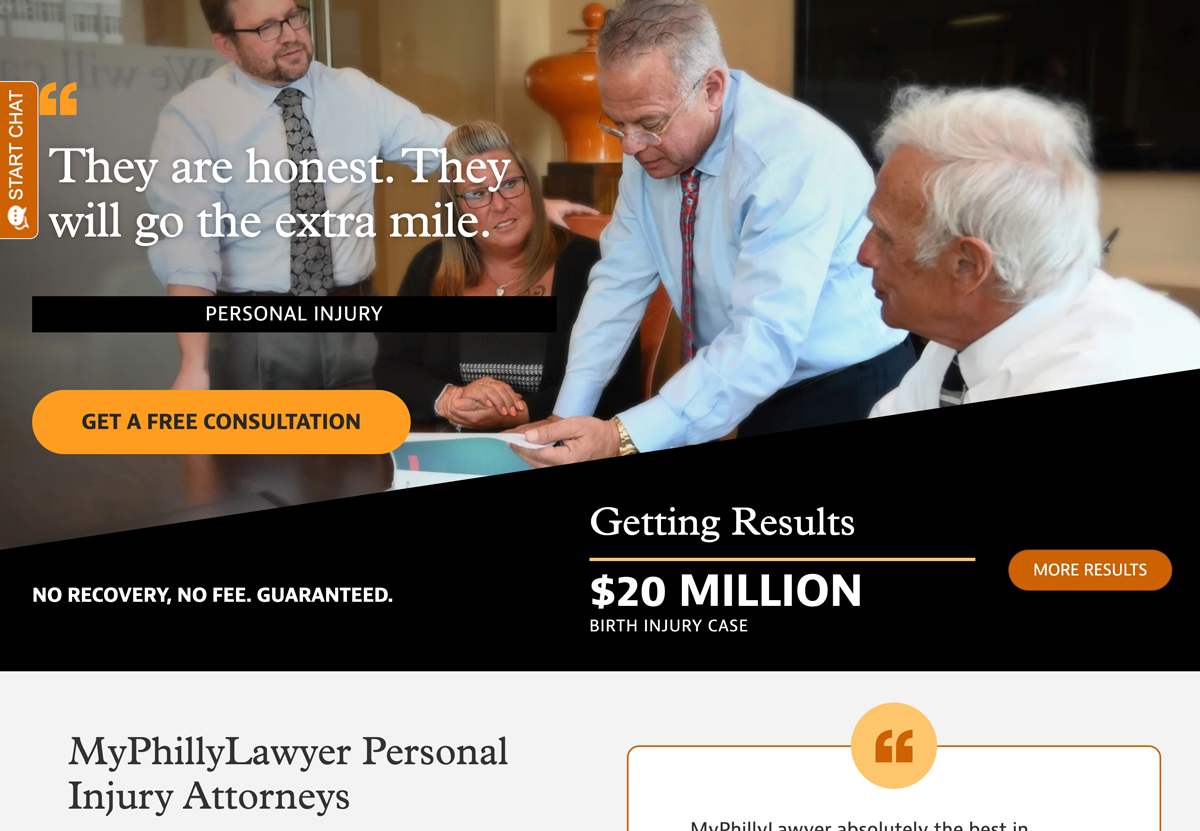 MyPhillyLawyer Website Design