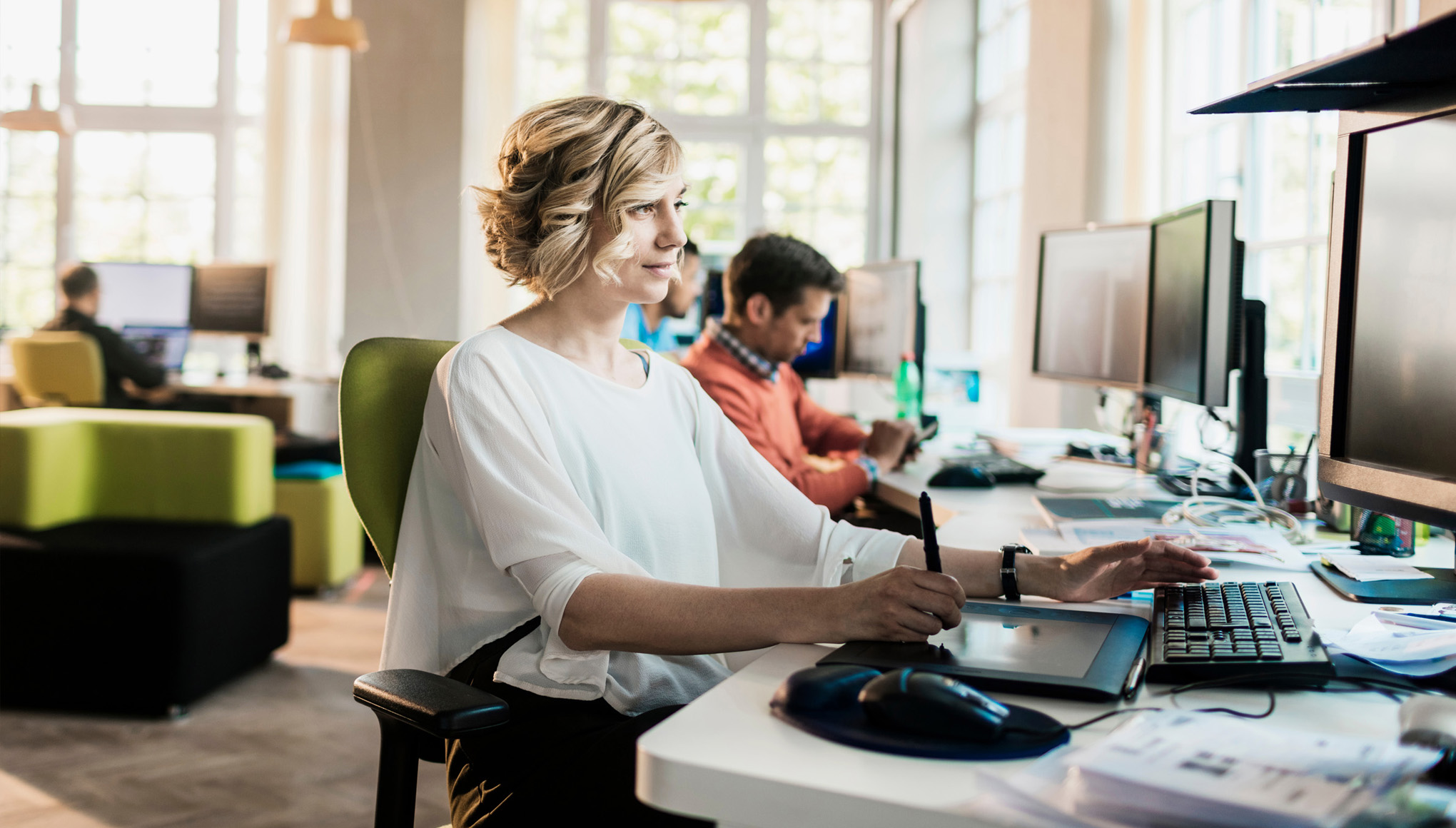 Website designer working on a lawyer website