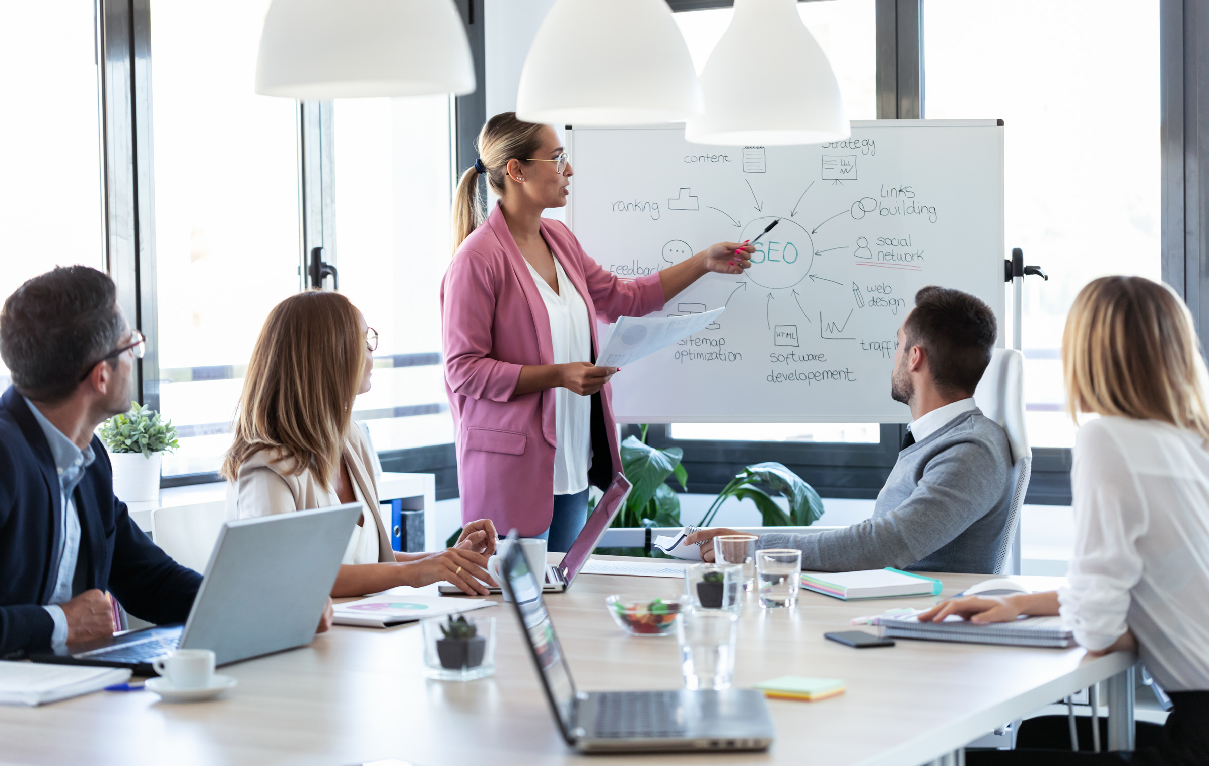 SEO strategy meeting