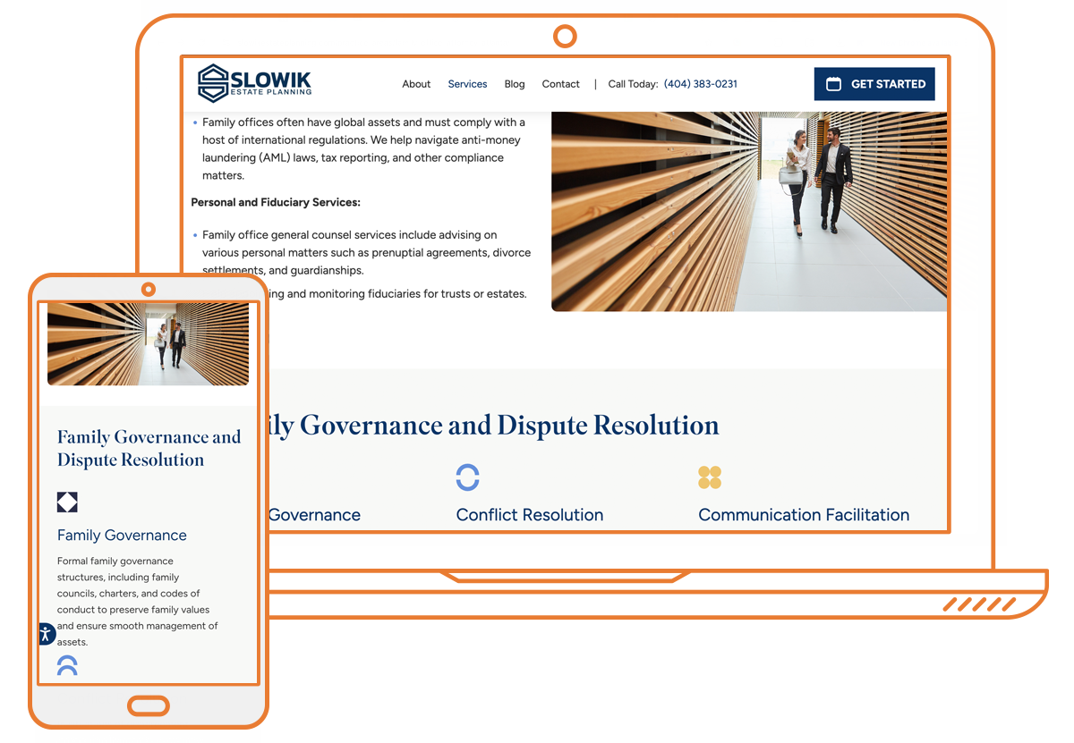 Slowik Estate Planning Website Design