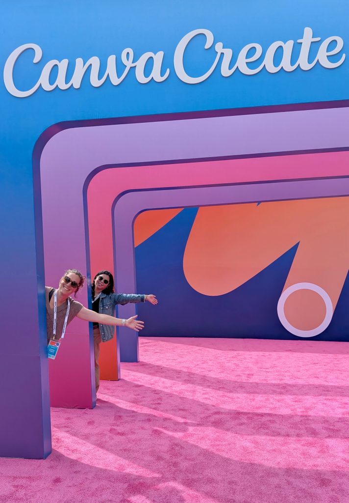 Walking the pink carpet at Canva Create 2026
