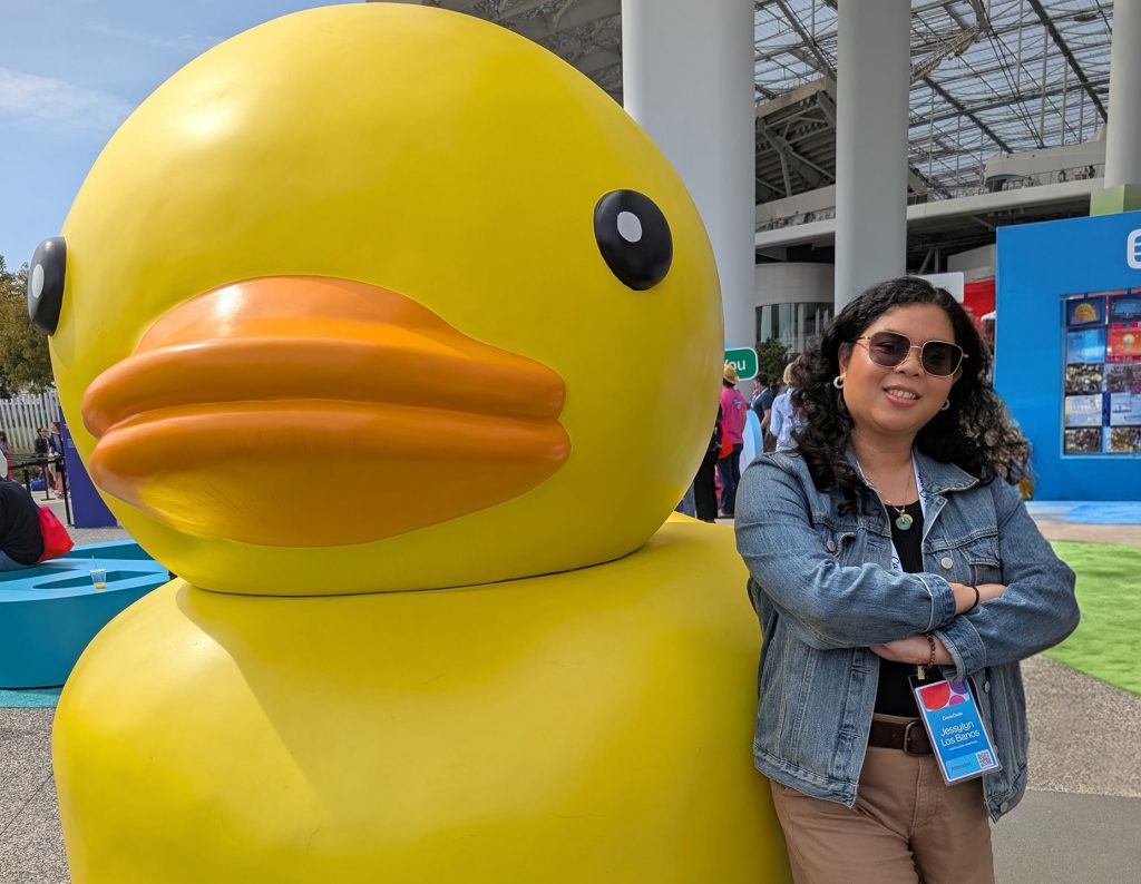 Just a giant rubber duck at Canva Create